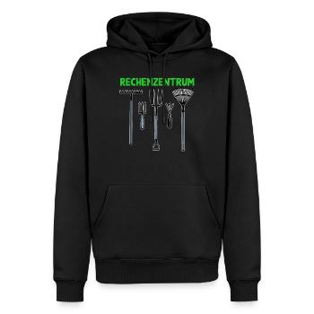 Rechenzentrum Garten Rechen Geschenk Für - Männer Premium Bio Hoodie - Schwarz - Vorne - Nico (187cm)