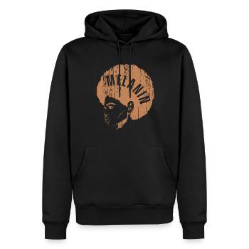 Melanin Woman Girl Queen Black History Month Cadeau - Sweat à capuche Premium bio Homme - noir - Devant - Nico (187cm)