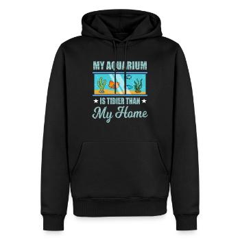Aquarium poisson tortue Keeper idée de cadeau - Sweat à capuche Premium bio Homme - noir - Devant - Nico (187cm)