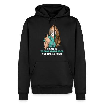 Krankenschwester Krankenhaus Pflegerin Geschenk - Männer Premium Bio Hoodie - Schwarz - Vorne - Nico (187cm)