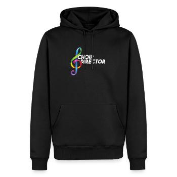 Chef de chœur Clef Music Chorus Chef choral - Sweat à capuche Premium bio Homme - noir - Devant - Nico (187cm)