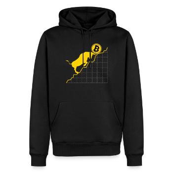 Krypto Für Bitcoin-Trader Blockchain Bitcoin - Männer Premium Bio Hoodie - Schwarz - Vorne - Nico (187cm)