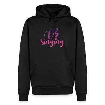 I Love Singing Choir Karaoke Chor Chormusik - Männer Premium Bio Hoodie - Schwarz - Vorne - Nico (187cm)