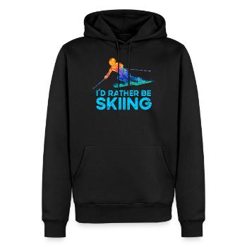 Schnee - Männer Premium Bio Hoodie - Schwarz - Vorne - Nico (187cm)