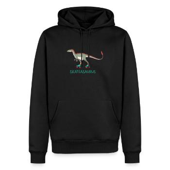 Skateasaurus Dino Inline Skating Rollerblading - Männer Premium Bio Hoodie - Schwarz - Vorne - Nico (187cm)
