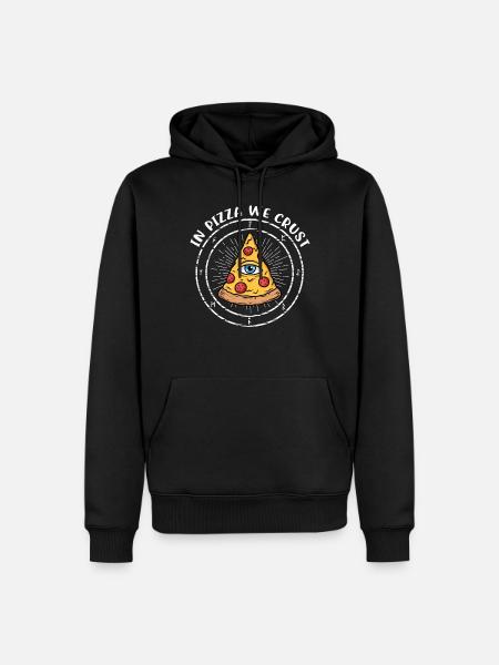 In Pizza We Crust - Men’s Premium Organic Hoodie - black