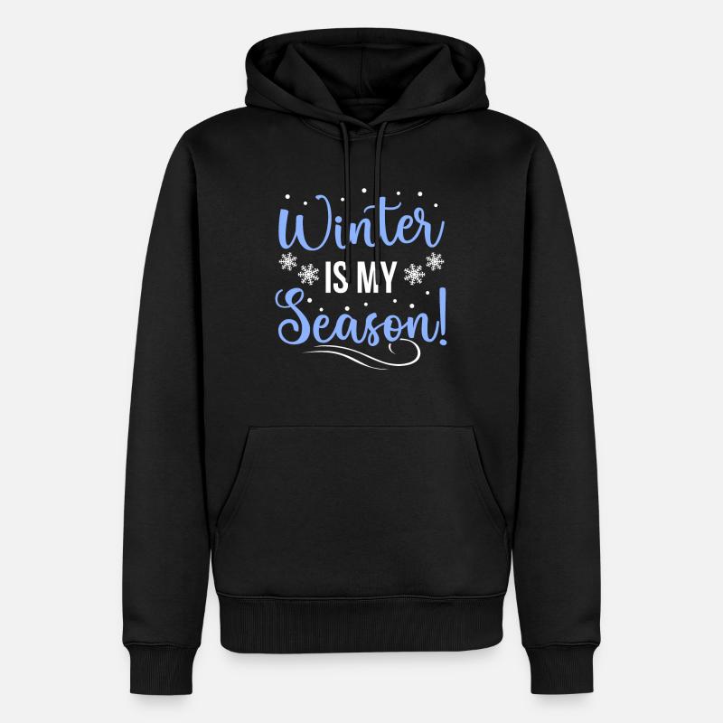 Schnee - Männer Premium Bio Hoodie - Schwarz