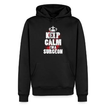 Halten Sie Ruhig ich bin ein Chirurg Medizin Krankenhaus Job Geschenk - Männer Premium Bio Hoodie - Schwarz - Vorne - Nico (187cm)