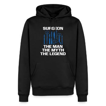 Chirurgien Le cadeau d’emploi d’hôpital de docteur de médecine d’homme - Sweat à capuche Premium bio Homme - noir - Devant - Nico (187cm)