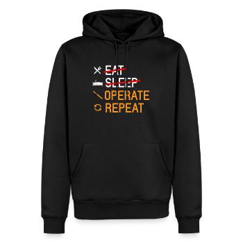 Eat Sleep Operate Repeat Surgeon Medicine Cadeau - Sweat à capuche Premium bio Homme - noir - Devant - Nico (187cm)