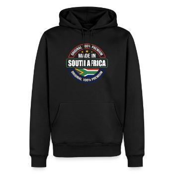 South Africa - Men’s Premium Organic Hoodie - black - Front - Nico (187cm)
