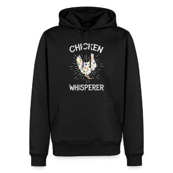 Hühnerflüsterer Henne Geflügelzüchter Hühnerfarm - Männer Premium Bio Hoodie - Schwarz - Vorne - Nico (187cm)