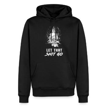 Lassen Sie das gehen Buddha Meditation Zen Yoga Buddhismus - Männer Premium Bio Hoodie - Schwarz - Vorne - Nico (187cm)