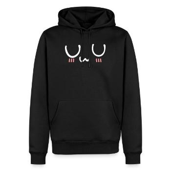 UwU Anime Kawaii Meme - Männer Premium Bio Hoodie - Schwarz - Vorne - Nico (187cm)