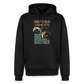 Grand Frère 2021 Gamer fils - Sweat à capuche Premium bio Homme - noir - Devant - Nico (187cm)