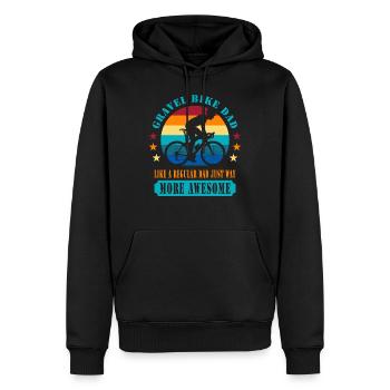 Gravel Bike Dad - Father's Day Gift for Cyclist - Men’s Premium Organic Hoodie - black - Front - Nico (187cm)