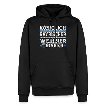 Königlich Bayrischer Weißbier Trinker Brauer - Männer Premium Bio Hoodie - Schwarz - Vorne - Nico (187cm)