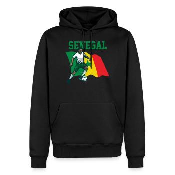 Senegal Afrika Geschenkidee - Männer Premium Bio Hoodie - Schwarz - Vorne - Nico (187cm)