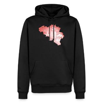 Belgien Europa Geschenkidee - Männer Premium Bio Hoodie - Schwarz - Vorne - Nico (187cm)
