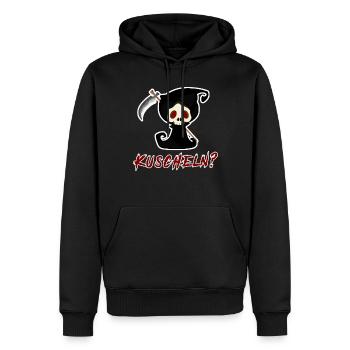 Sensenmann Spruch lustig - Männer Premium Bio Hoodie - Schwarz - Vorne - Nico (187cm)