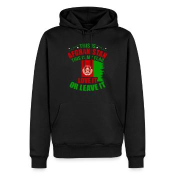 Afghanistan - Sweat à capuche Premium bio Homme - noir - Devant - Nico (187cm)