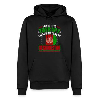 Afghanistan - Sweat à capuche Premium bio Homme - noir - Devant - Nico (187cm)