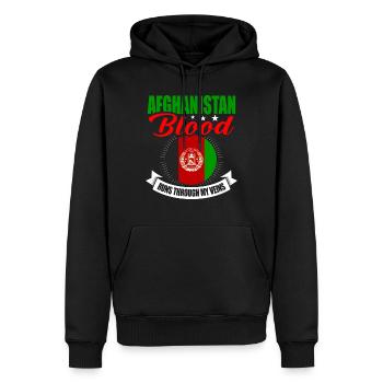 Afghanistan - Sweat à capuche Premium bio Homme - noir - Devant - Nico (187cm)