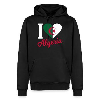 Algerien Afrika Geschenkidee - Männer Premium Bio Hoodie - Schwarz - Vorne - Nico (187cm)