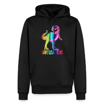 LGBT Dinosaurier - LGBTQ Stolz - Männer Premium Bio Hoodie - Schwarz - Vorne - Nico (187cm)