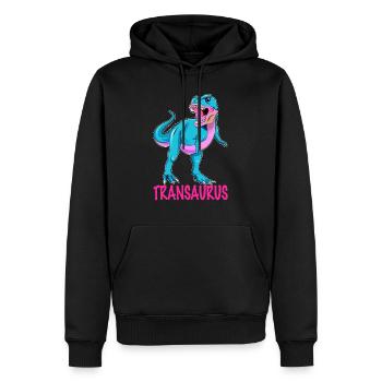 TRANSGENRE LGBTQ - Transgenre - Sweat à capuche Premium bio Homme - noir - Devant - Nico (187cm)