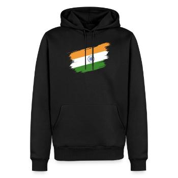 Indien - Männer Premium Bio Hoodie - Schwarz - Vorne - Nico (187cm)