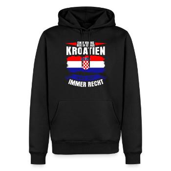 Kroatien Spruch lustig - Männer Premium Bio Hoodie - Schwarz - Vorne - Nico (187cm)