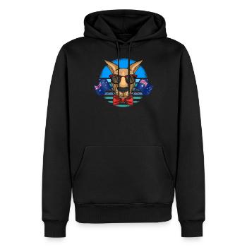 Afrique d’Australie Voyage En Asie - Sweat à capuche Premium bio Homme - noir - Devant - Nico (187cm)
