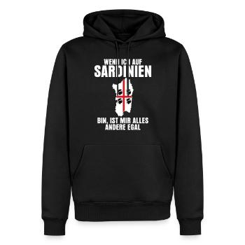 Sardinien Urlaub - Italien Spruch - Männer Premium Bio Hoodie - Schwarz - Vorne - Nico (187cm)