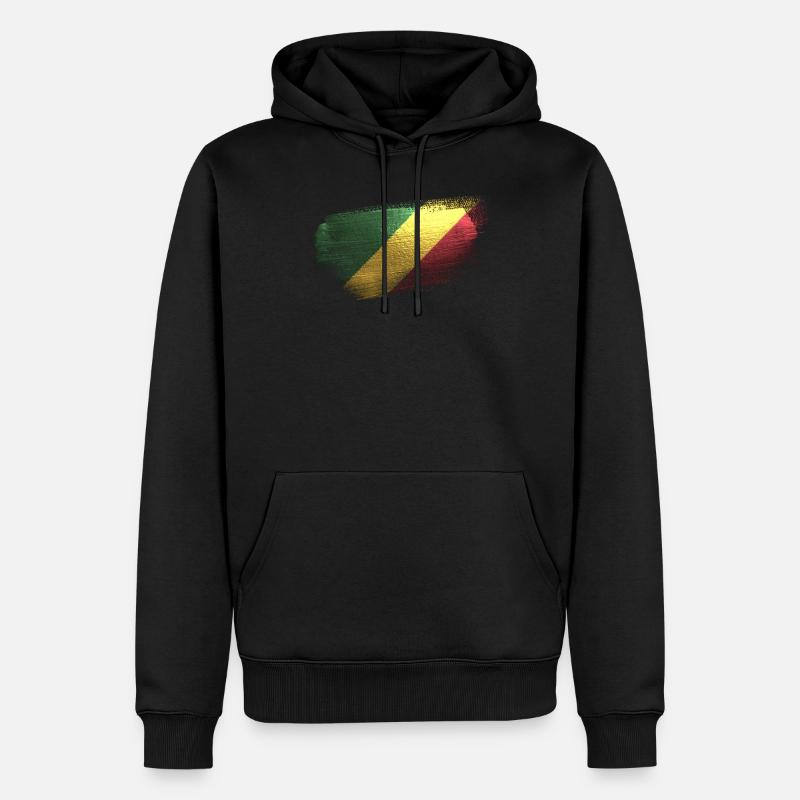Kongo - Männer Premium Bio Hoodie - Schwarz