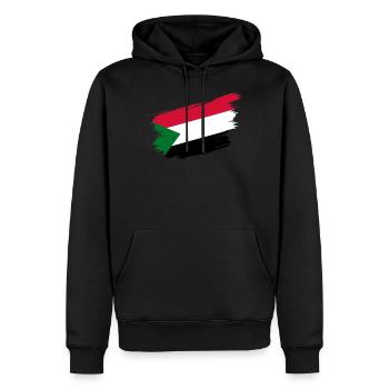 Soudan - Sweat à capuche Premium bio Homme - noir - Devant - Nico (187cm)