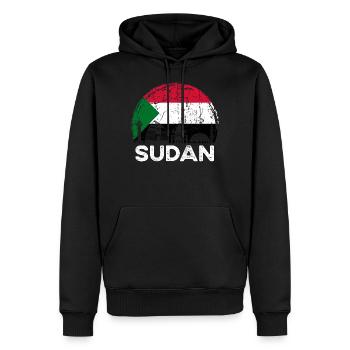 Soudan Afrique Idée cadeau - Sweat à capuche Premium bio Homme - noir - Devant - Nico (187cm)