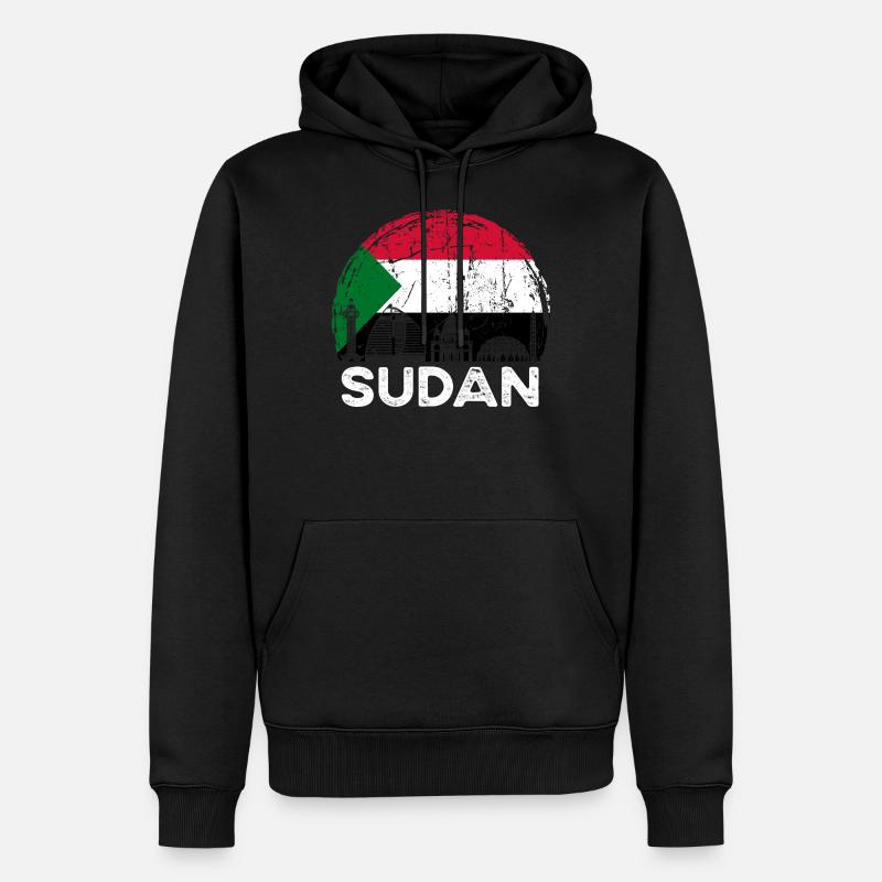 Sudan Afrika Geschenkidee - Männer Premium Bio Hoodie - Schwarz