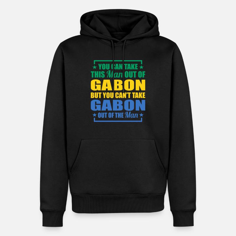 Gabun Afrika Geschenkidee - Männer Premium Bio Hoodie - Schwarz