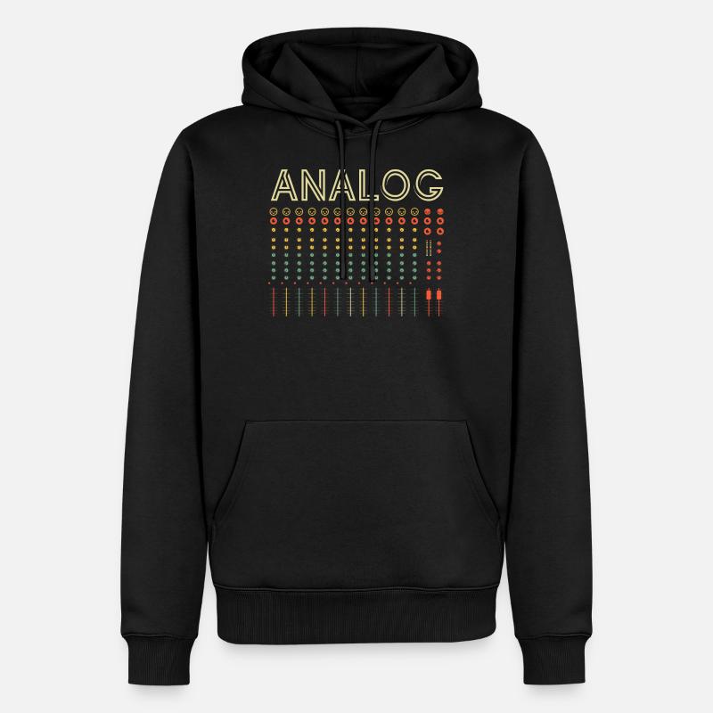 Synthétiseur modulaire rétro synthétiseur analogique synthétiseur - Sweat à capuche Premium bio Homme - noir