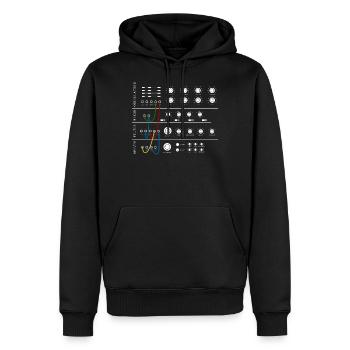 Synthétiseur modulaire Producteur de musique analogique - Sweat à capuche Premium bio Homme - noir - Devant - Nico (187cm)