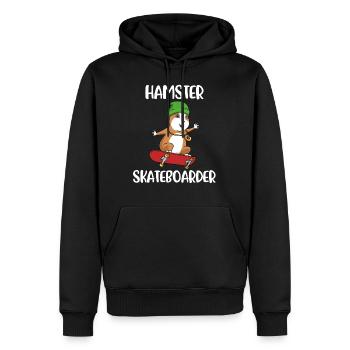 Hamster Skateboard Skateboard Geschenk - Männer Premium Bio Hoodie - Schwarz - Vorne - Nico (187cm)
