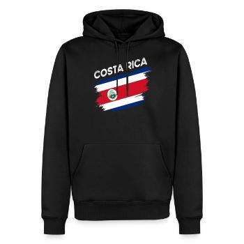 Costa Rica - Sweat à capuche Premium bio Homme - noir - Devant - Nico (187cm)