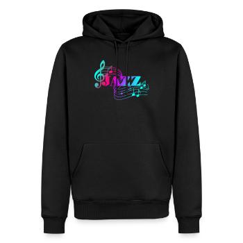 Farbige Noten Jazz Musikliebhaber Jazz Noten - Männer Premium Bio Hoodie - Schwarz - Vorne - Nico (187cm)