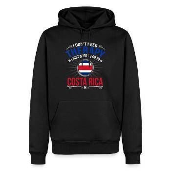 Costa Rica - Sweat à capuche Premium bio Homme - noir - Devant - Nico (187cm)