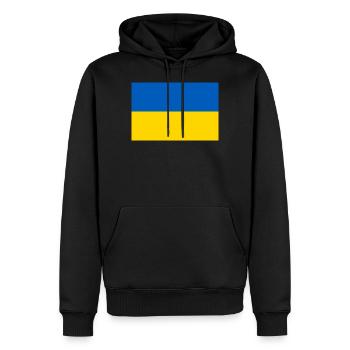 Ukraine drapeau ukrainien drapeau - Sweat à capuche Premium bio Homme - noir - Devant - Nico (187cm)
