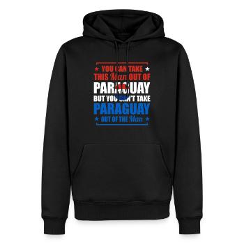 Paraguay - Sweat à capuche Premium bio Homme - noir - Devant - Nico (187cm)