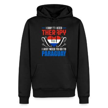 Paraguay - Sweat à capuche Premium bio Homme - noir - Devant - Nico (187cm)