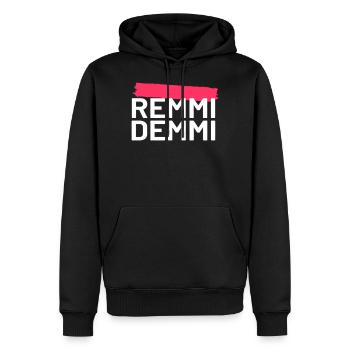 Remmidemmi Shirt - Männer Premium Bio Hoodie - Schwarz - Vorne - Nico (187cm)