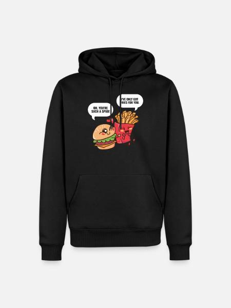 Burger Et Fries Burger cadeau - Sweat à capuche Premium bio Homme - noir